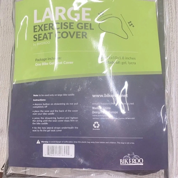Bikeroo black bicycle padded seat cover new - Picture 3 of 7